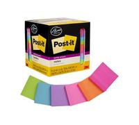Super Sticky Notes, 3 in. x 3 in., Assorted Bright Colors, 45 Sheets/Pad, 15 Pads/Pack