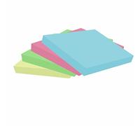 Super Sticky Notes Assorted Colors Stationary Self Stick Note Pad Sticky Note Memo Stickers Forty Sheets Per Pad for Notes Taking to Do List for Office Home School Meeting 7.5cm X 7.5cm (Pack of 4)