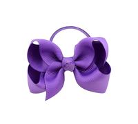 Super Stretch Rubber Bands Color Hair Bows Elastic Ties Kids Children Rubber Bands Ponytail Holders Hair For Baby Girls Teens Toddlers 1pc Long Ties for Natural (Purple, 6x8cm)