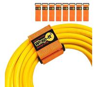 Super-Stretch Wrap-It Storage Straps - (8) 12" Orange - Elastic Hook and Loop Cinch Straps - Extension Cord Organizer, Hose and Cables Straps, Cord Wrap, Cord Keeper, Garage and RV Storage Accessories