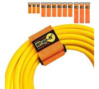 Super-Stretch Wrap-It Storage Straps - Assorted 12-Pack Orange - Elastic Hook and Loop Cinch Straps - Extension Cord Organizer, Hose and Cables Straps, Cord Wrap, Cord Keeper, Garage and RV Storage