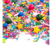 Super Streusel SternenRegen - Colourful Edible Sugar Sprinkles with Stars and Chocolate Balls for Cakes & Cake Decorating, Cupcakes, Cookies & Muffins (90 g)