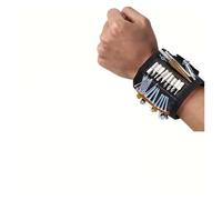 Super Strong Magnetic Wristband Tool Belt, Unique Support Design Holds Screws, Nails, Bolts, Drill Bits Securely, Adjustable Professional Worksite Organizer(Black)