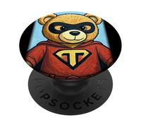 Super Teddy Cute Superhero Bear PopSockets Adhesive PopGrip
