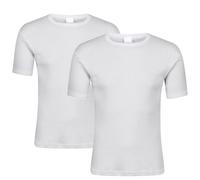 Super Thermal Short Sleeve T-Shirts 2 Pack - 0.45 TOG Rating Warm Base Layer Men's Tops, Thick Fabric & Brushed Finish to Increase Warmth (UK, Alpha, One Size, L, Regular, Regular, White)