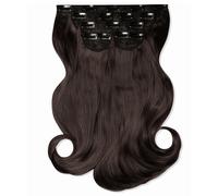 Lullabellz Super Thick 16" 5 Piece Blow Dry Wavy Clip In Extensions in Dark Brown Lullabellz Dark Brown One Size