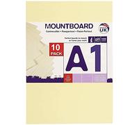 Super Thick 1mm Ivory Card 480gsm Beer Mat Craft Pulp Board for Mounting & Models (10 Sheets) (SRA1)
