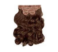 LullaBellz Super Thick 22" 5 Piece Curly Clip In Hair Extensions Chestnut Browns