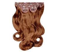 LullaBellz Super Thick 22" 5 Piece Natural Wavy Clip In Hair Extensions Mixed Auburn Reds