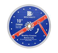 Super Thin Diamond Porcelain Cutting Disc with X Teeth,BRSCHNITT 250mm x Arbor 25.4mm-20mm-16mm Diamond Cutting Disc for Dry/Wet Cutting Porcelain Tile Ceramic Marble Granite