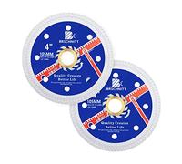 Super Thin Diamond Porcelain Cutting Disc with X Teeth,BRSCHNITT 2pcs 105mm x Arbor 22.23mm-16mm Diamond Cutting Disc for Dry/Wet Cutting Porcelain Tile Ceramic Marble Granite