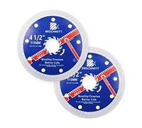 Super Thin Diamond Porcelain Cutting Disc with X Teeth,BRSCHNITT 2pcs 115mm x Arbor 22.23mm Diamond Disc for Dry/Wet Cutting Porcelain Tile Ceramic Marble Granite