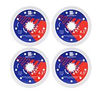 Super Thin Diamond Porcelain Saw Blade with X Teeth,BRSCHNITT 4pcs 4-1/2 Inch (115mm) Diamond Cutting Disc with Reinforced Core Center for Dry/Wet Cutting Porcelain Tile Ceramic Marble Granite