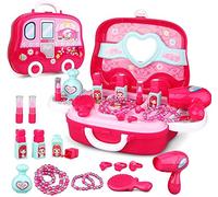 SUPER TOYS Jewellry Kit for Girls Toy Set Princess Suitcase Gift for Children Kids 3 Years Old