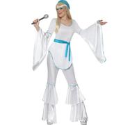 Super Trooper Costume White with Top Trousers Hat & Belt Tie Size 12-14 33483M