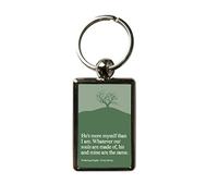 Super Universe Emily Bronte Wuthering Heights Myself Quote Metal Keyring 3 x 4.5 cm