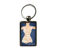 Super Universe Jane Austen Pride and Prejudice Quote Metal Keyring 3 x 4.5 cm