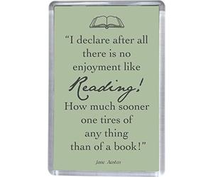 Super Universe Jane Austen Reading Quote Fridge Magnet 5 x 7.5 cm