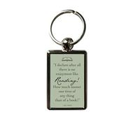 Super Universe Jane Austen Reading Quote Metal Keyring 3 x 4.5 cm