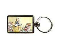 Super Universe Roald Dahl Matilda With Books Metal Keyring 3 x 4.5 cm