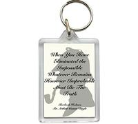 Super Universe Sherlock Holmes Eliminate the Impossible Quote Keyring - Famous Quotes Keyring 4.2 x 6.2cm