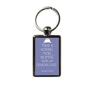 Super Universe Sherlock Holmes Obvious Facts Quote Multicolour Unisex Metal Keyring 3 x 4.5 cm