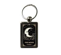 Super Universe Tarot Card Keyring - Witchy Gothic Keychain - Choose Your Card (Moon, Sun, Star, Death, Lovers, Fool, High Priestess) - Spiritual Gift (Moon)