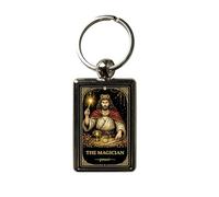Super Universe Tarot Card Keyring - Witchy Gothic Keychain - Choose Your Card (Moon, Sun, Star, Death, Lovers, Fool, High Priestess) - Spiritual Gift (Magician)
