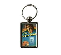 Super Universe The Wolf Man Classic Horror Movie Poster Metal Keyring 3 x 4.5 cm