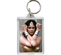 Super Universe Wonder Woman Lynda Carter Acrylic Keyring - Classic TV Collectible, 4.2 x 6.2cm