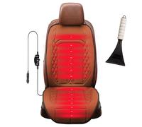 Super warm and comfortable professional, Car Cushion for Driving Seat, Non-Slip Easy Install Winter Driving Kit, Includes snow shovel,BrownB-One-pieceset