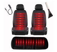 Super warm and comfortable professional, , Non-Slip Easy Install Winter Driving Kit, heated car seat cover,Black-fiveseats