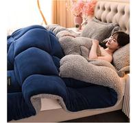 Super Warm Lamb Quilt, Super Warm Cashmere Quilt Soft Quilted Bedspread, Thickened Warm, Double-sided application, Suitable For Cold Winter Weather, Single/double size