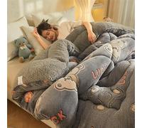 Super Warm Lamb Quilt,Thickened Warm Autumn Spring Plush Comforter Core Fluffy Fuzzy Shaggy Soy Fiber Filled Winter Quilt,Machine Washable Skin-Friendly F,200x230cm-4kg