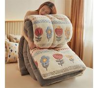 Super Warm Lamb Quilt,Thickened Warm Autumn Spring Plush Comforter Core Fluffy Fuzzy Shaggy Soy Fiber Filled Winter Quilt,Machine Washable Skin-Friendly A,150x200cm-3.5KG