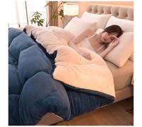 Super Warm Lamb Quilt Winter Blanket Double-Sided Fleece Quilt Thickened Warm Plush Comforter Solid Color Down Duvet, Machine Washable,4,180x220cm（3Kg）
