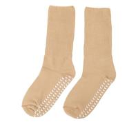 Super Wide Non Slip Socks Comfortable Stretchy Grips for Fat Feet Earthy Yellow (S/M)