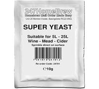 Super Wine Yeast 5-25L Homebrew Wine, Mead, Cider, Ginger Beer, Turbo Cider