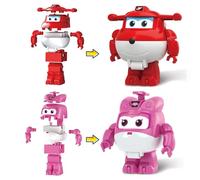 Super Wings 2-in-1 Medium-Blocks Transforming Figure Jett&Dizzy, EC380512A