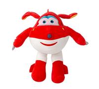 Super Wings 26 cm Aircraft Plush Figures Cuddly toys for collecting, playing and cuddling, Jett, Jerome, Dizzy or Donnie for girls and boys (Jett, red)