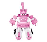 Super Wings - 7' Dizzy's Rescue Tow with 2' Pink Transform-a-Bot Mini Figure,Transforming Airplane Toy Vehicle Set,Toy for 3 4 5 Year Old Boys and Gir