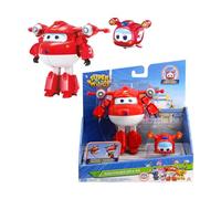 Super Wings EU750421 Supercharged Jett & Mini Super Pet Jett, Transformer Toys for 3+ Year Old Boy Girl, Red