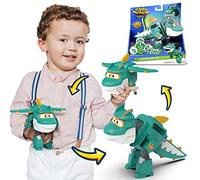 Super Wings Tino Dinosaur 5 Inch Transformation Character - Easy Transformation - Gift Toy for Preschool Children from 3 Years, Green
