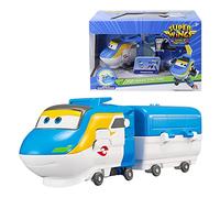 Super Wings - Tony Transformation Train Robot Suitable for 3 4 5 6 7 Year Old Boys and Girls, Transformation Train Action Figures for Preschool Games and Birthday Gifts, 5 Inch