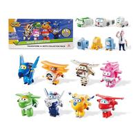 Super Wings Transform-a-Bots World Airport Crew Series 2 Pack of 15 Toys 2" Characters