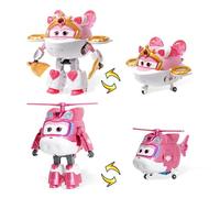 Super Wings Transformable Toys 2PCS Sara & Dizzy, 2 in 1 Action Figures, Robot Toys 5 Inch High, Transformable Aviation Toys for Boys and Girls Over 3 Years