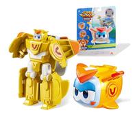 Super Wings Transformations Supercharged Golden Boy Pet, Approx. 6 cm Toy Figure for Children, Toy Plane and Robot Figure for 3+ Years Old Boys Girls