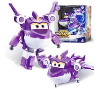 Super Wings Transformer Toy Sally 2 in 1 Action Figure 5 Inch Airplane Robot Transformer Toy for Boys and Girls from 3 Years Purple