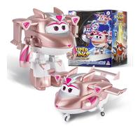 Super Wings Transformation Plane Supercharged Golden Girl 5 Inch Toy Figure for Kids Toy Plane and Robot Figure for 3+ Years Old Boys Girls