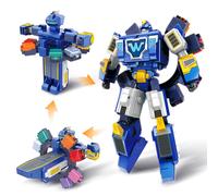 Super Wings Transforming Toys 10 inch World Aircraft Transform Figures Toys 3 in 1 Mode Rescue Bots Action Figure Toy Figures for 4-8 Year Old